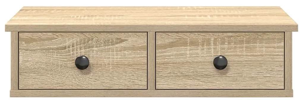 Falipolc fiókokkal sonoma tölgy 60x28x15 cm műszaki fa