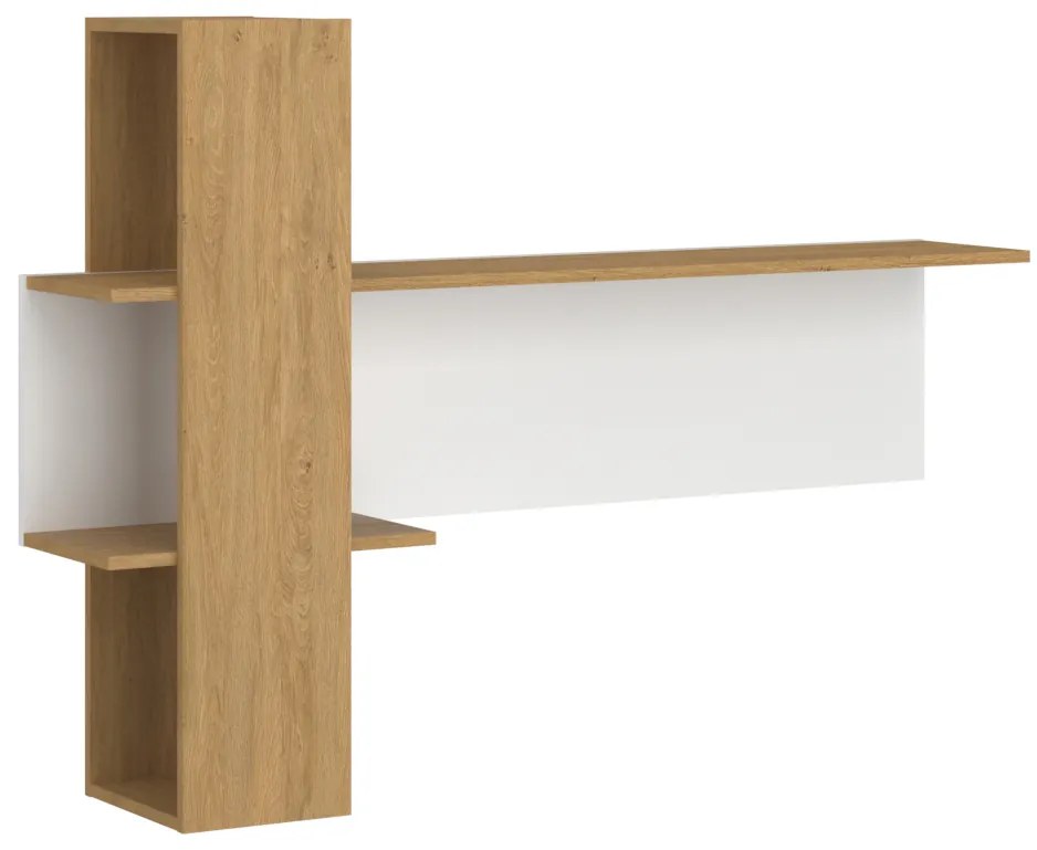 Polc 110 cm Nickole (fehér + kőtölgy). 1053089