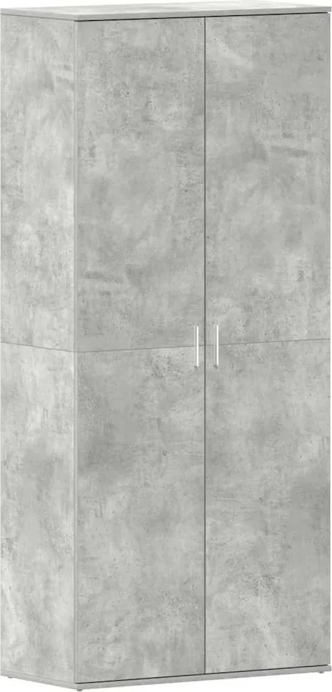 vidaXL Cipőszekrény polcokkal Beton Szürke 80 x 39 x 178 cm Faanyag