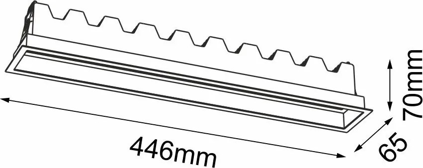Antigo A-Glare 3055 Beépíthető spotlámpa 15x30W/LED 3000K 2400lm IP20