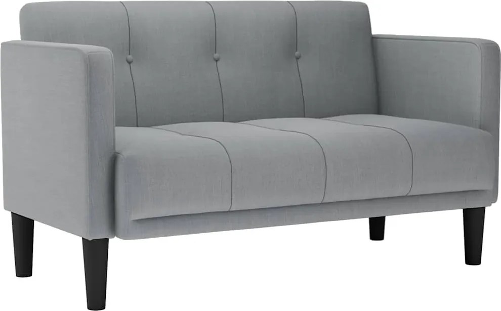 vidaXL világosszürke szövet loveseat kanapé 111 cm