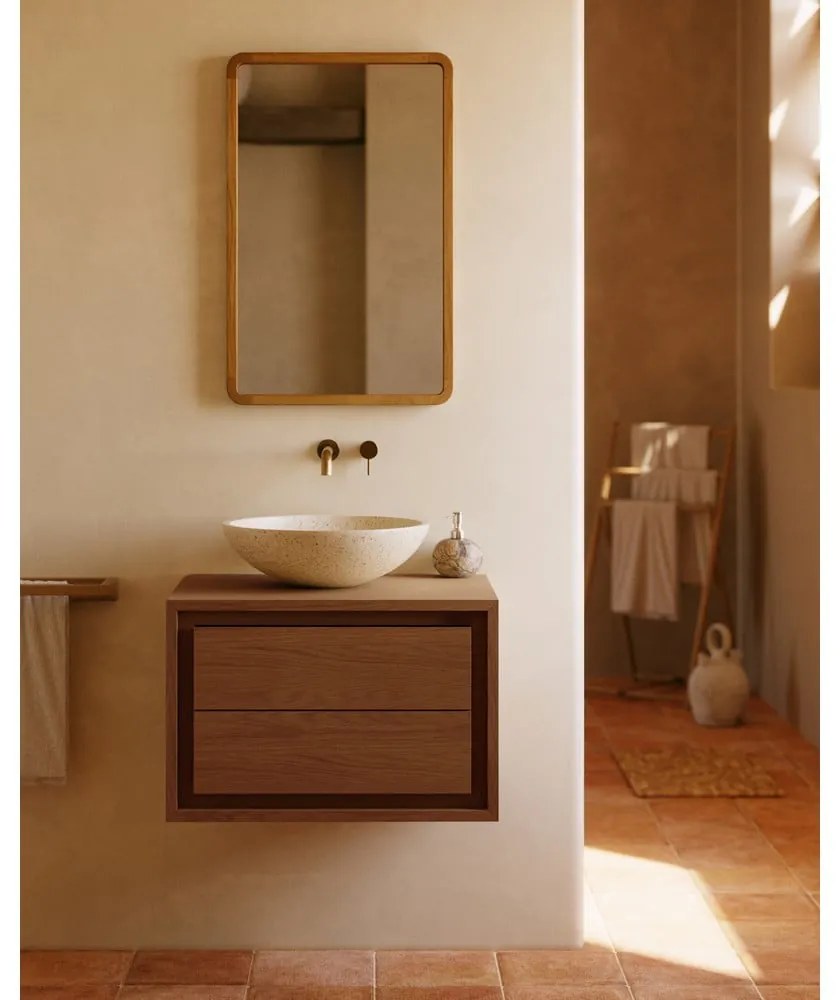 Fali tükör tömörfa kerettel 45x70 cm Shamel – Kave Home