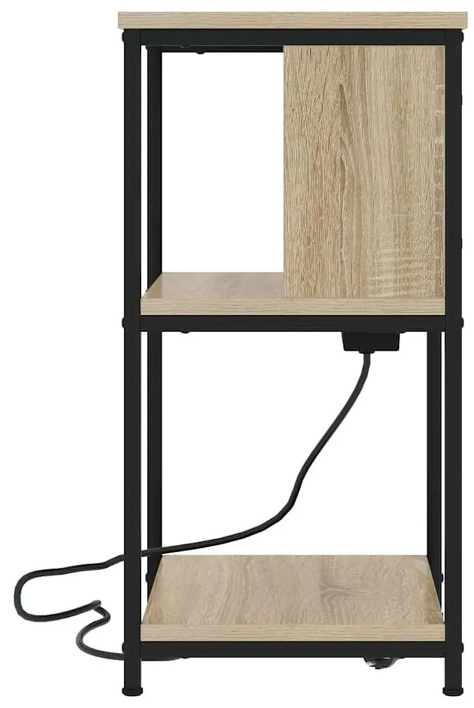 Éjjeliszekrény 2 pcs sonoma tölgy 38 x 31 x 61 cm Faanyag