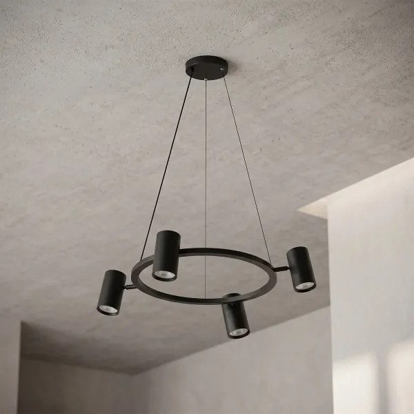 Brilagi - LED RGBW dimmelhető, kábelen függesztett csillár SELE 4xGU10/6,5W/230V fekete