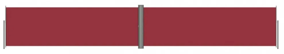 piros behúzható oldalsó napellenző 160 x 1000 cm