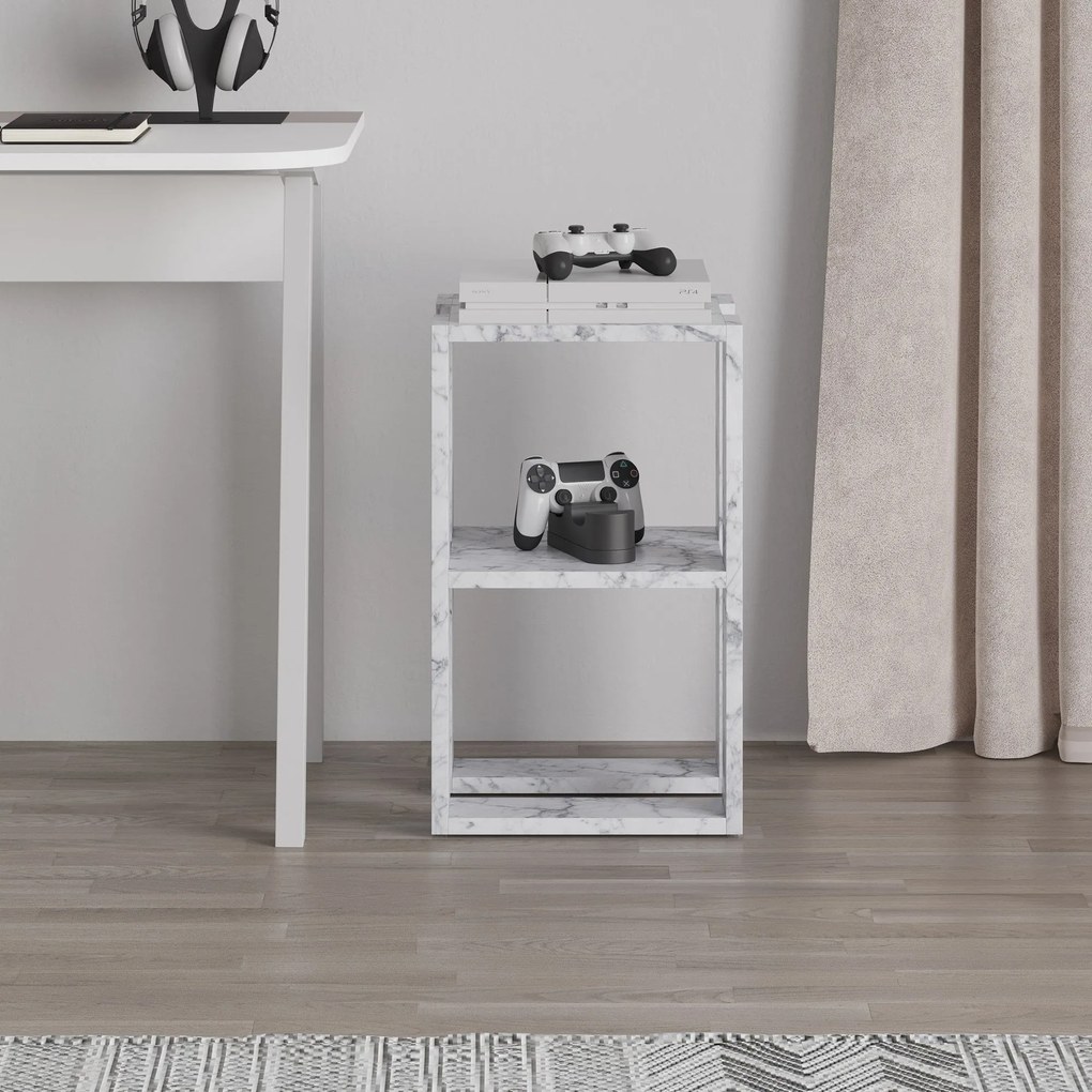 Éjjeliszekrény Lonie - Carrara Marble
