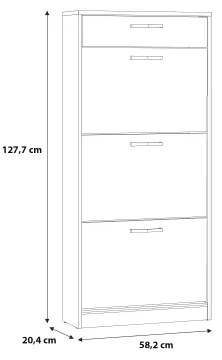 Cipőtároló KAVI artisan tölgy