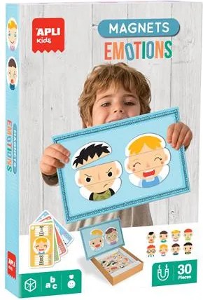 Mágneses készségfejlesztő készlet, 30 db, APLI Kids Magnets, érzelmek (LCA20368)