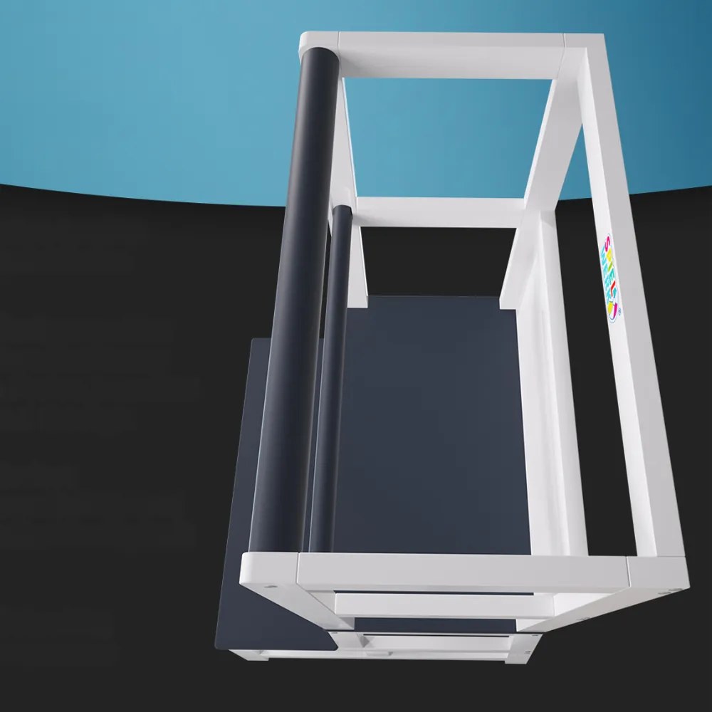 PLAY tanulótorony fenyőfa, 93x56x49cm, fehér/antracit Spielwerk