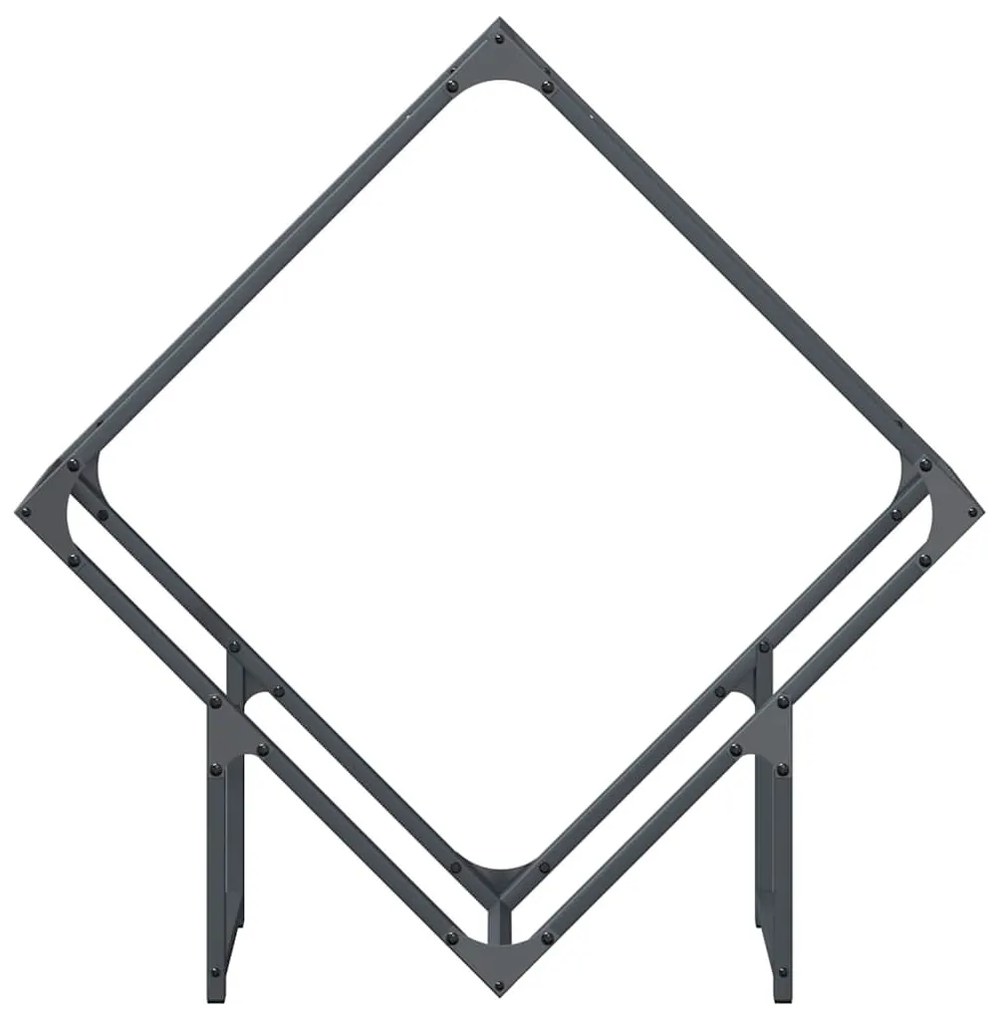 antracitszürke hidegen hengerelt acél tűzifatároló 80x25x80 cm