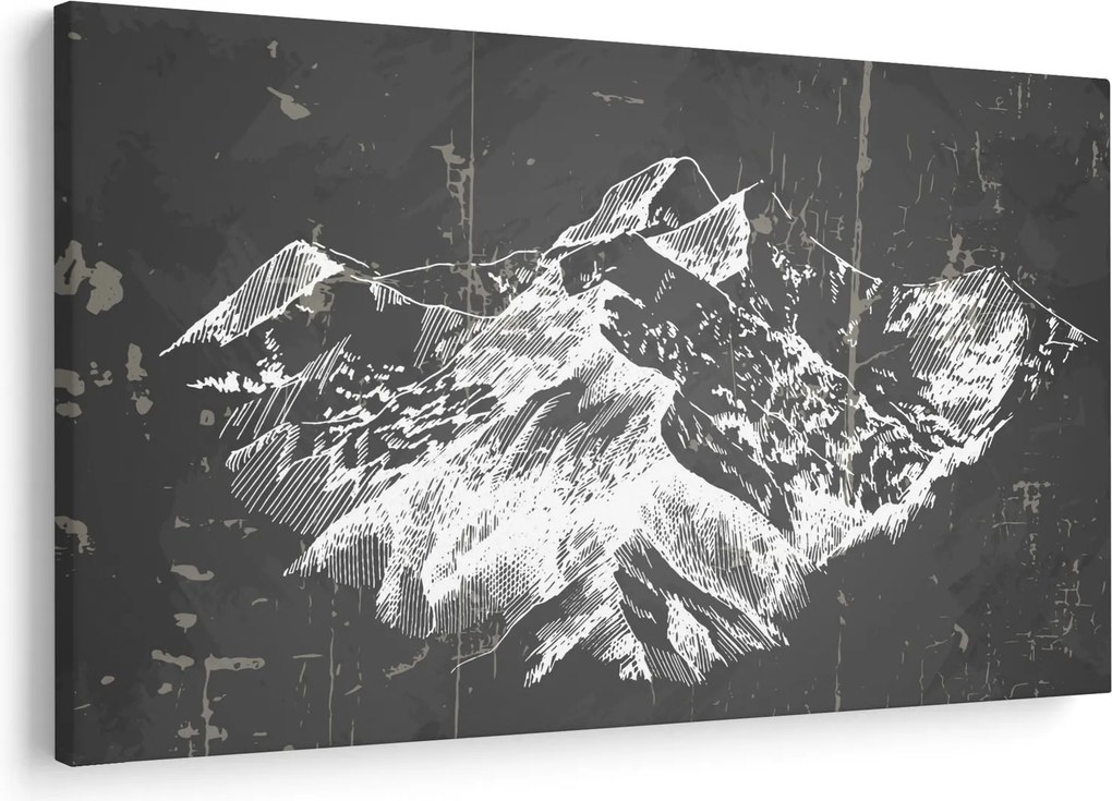 Kép - Hegyek illusztrációja (90x60 cm)