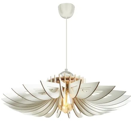 Csillár zsinóron 1xE27/60W/230V fehér átm. 52 cm