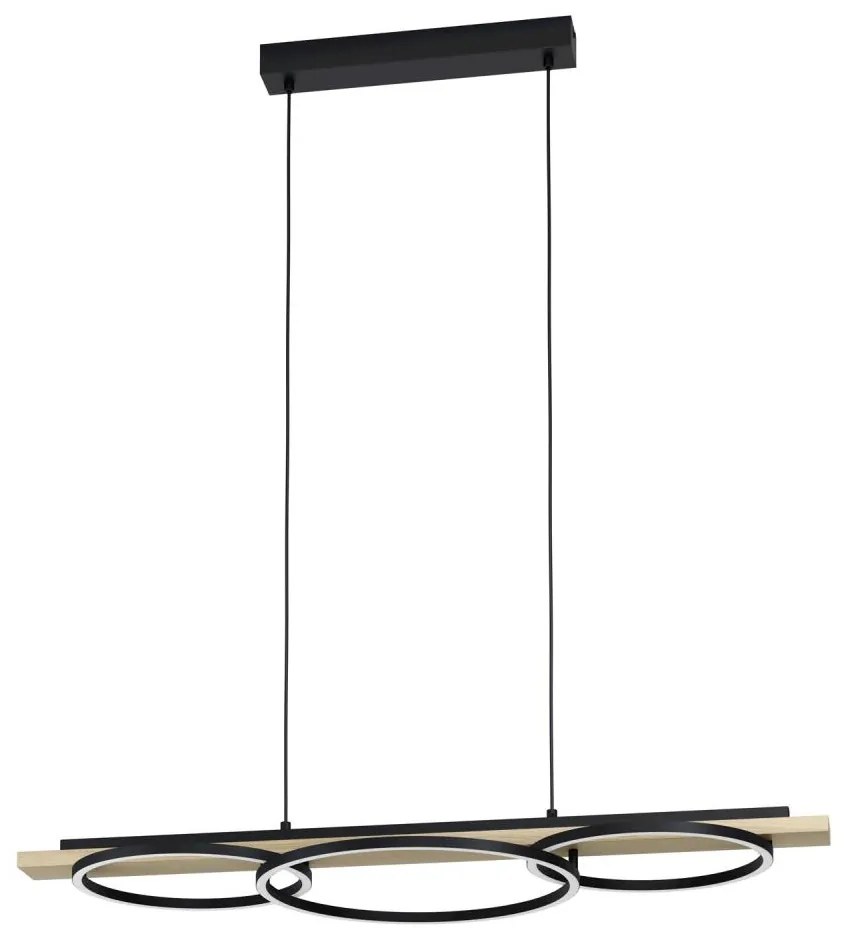 Eglo 901714-LED Dimmelhető csillár BOYAL 2xLED/12,5W/230V+LED/15,5W bézs/fekete