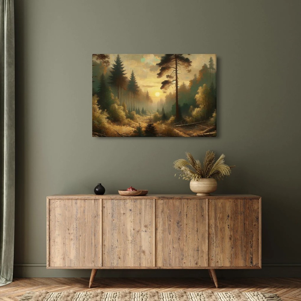 Kép - Napfény az erdőben (90x60 cm)