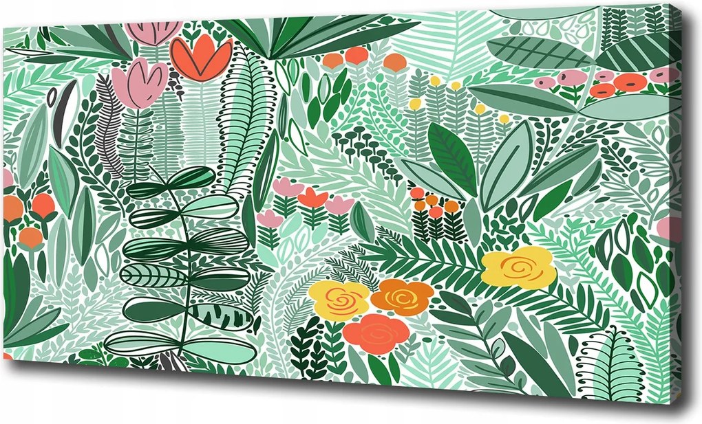 Vászonkép Virágos mintás 100x70 cm