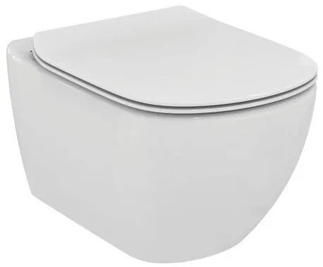 Wc soft close ülőkével falra szerelhető Ideal Standard Tesi fehér színben fényes felülettel  hátsó kifolyással T354601