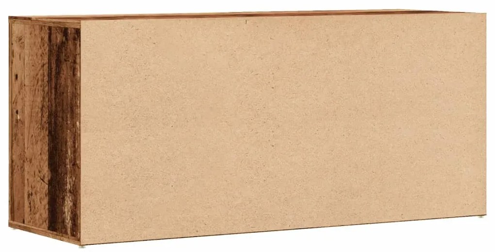 antik fa színű szerelt fa cipőtároló pad 100 x 35 x 45 cm
