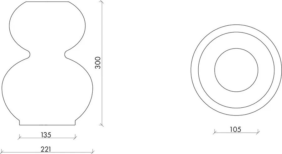 Sötétkék kerámia váza (magasság 36 cm) Tuga – noo.ma