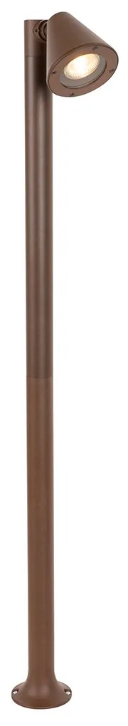 Modern kültéri oszloplámpa rozsdabarna 100 cm IP44 állítható - Ciara