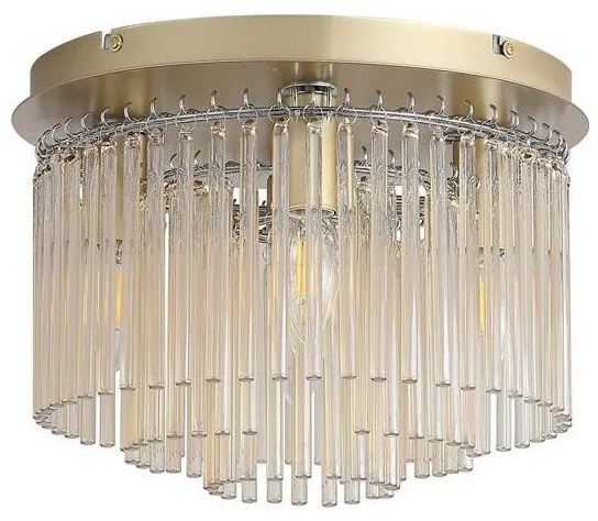 Searchlight 55620-320CP - Mennyezeti lámpatest SWIZZLE 5xE14/60W/230V, átmérő 32 cm, arany