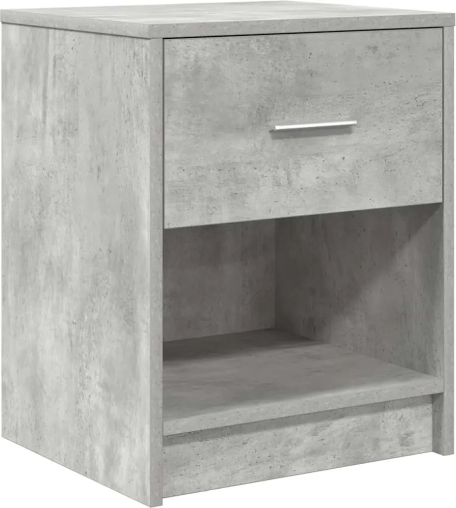 vidaXL betonszürke éjjeliszekrény fiókkal 40x34x50 cm