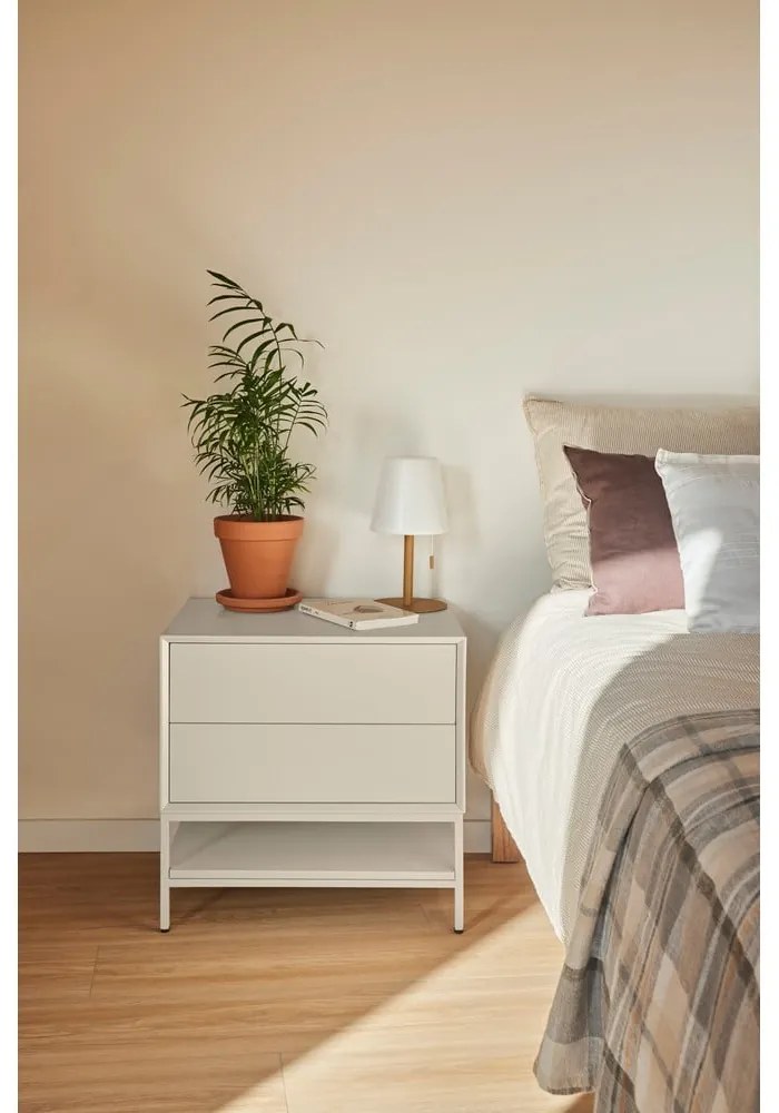 Krémszínű éjjeliszekrény Platt – Teulat