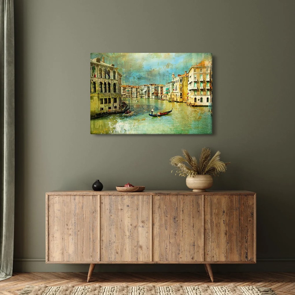Kép - velencei csatorna és gondolák (90x60 cm)