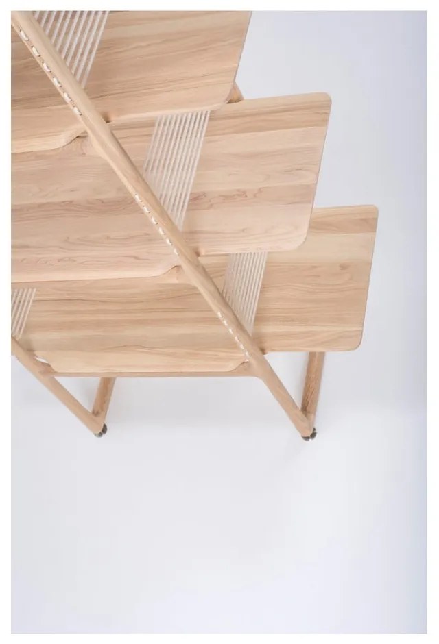 Muse tömör tölgyfa könyvespolc, magassága 216 cm - Gazzda