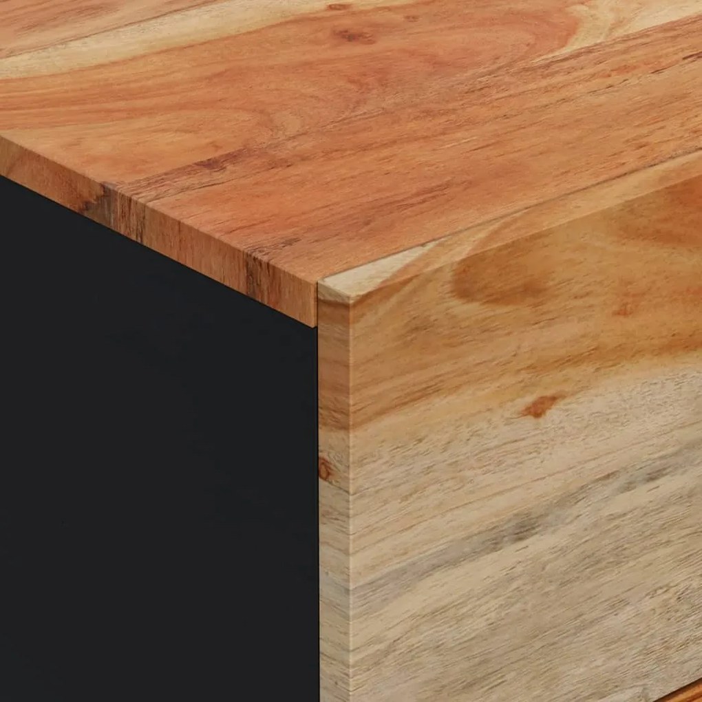 tömör akácfa tálalószekrény 3 fiókkal 40x33,5x75 cm