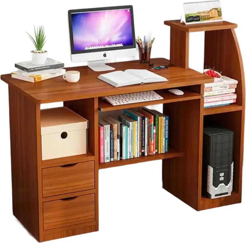 Polcos íróasztal 100x40x80cm fehér FUR-1603-White