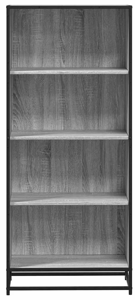 szürke sonoma színű szerelt fa könyvespolc 60 x 35 x 139 cm