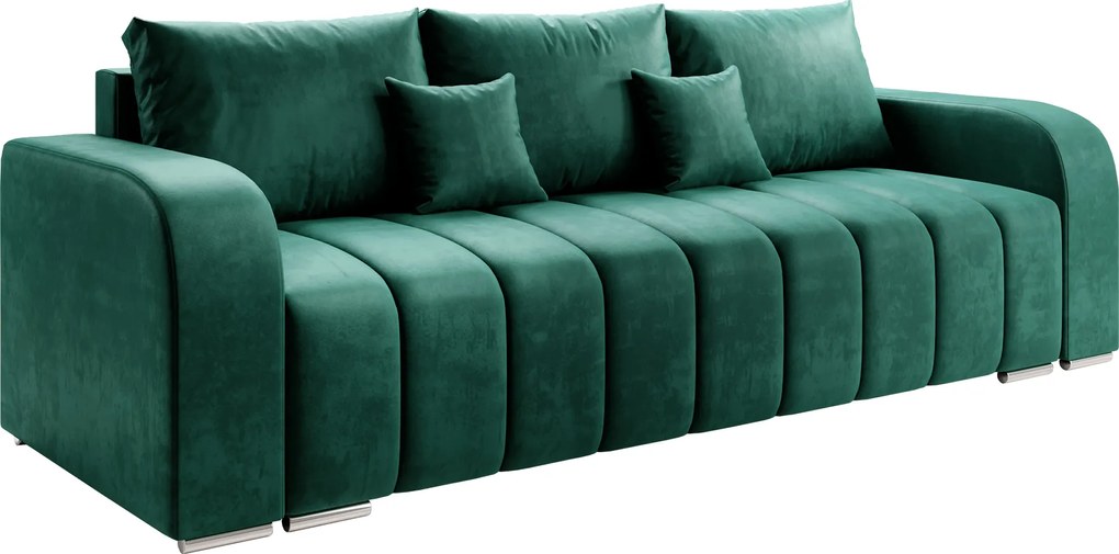 Kinyitható dívány, smaragd, PORIMA
