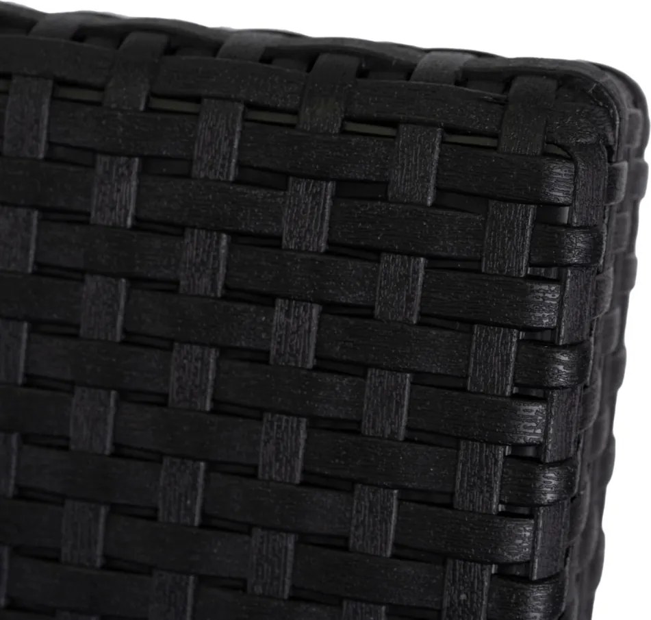 Kerti kanapé fekete színben, technorattan kivitelben FLINT