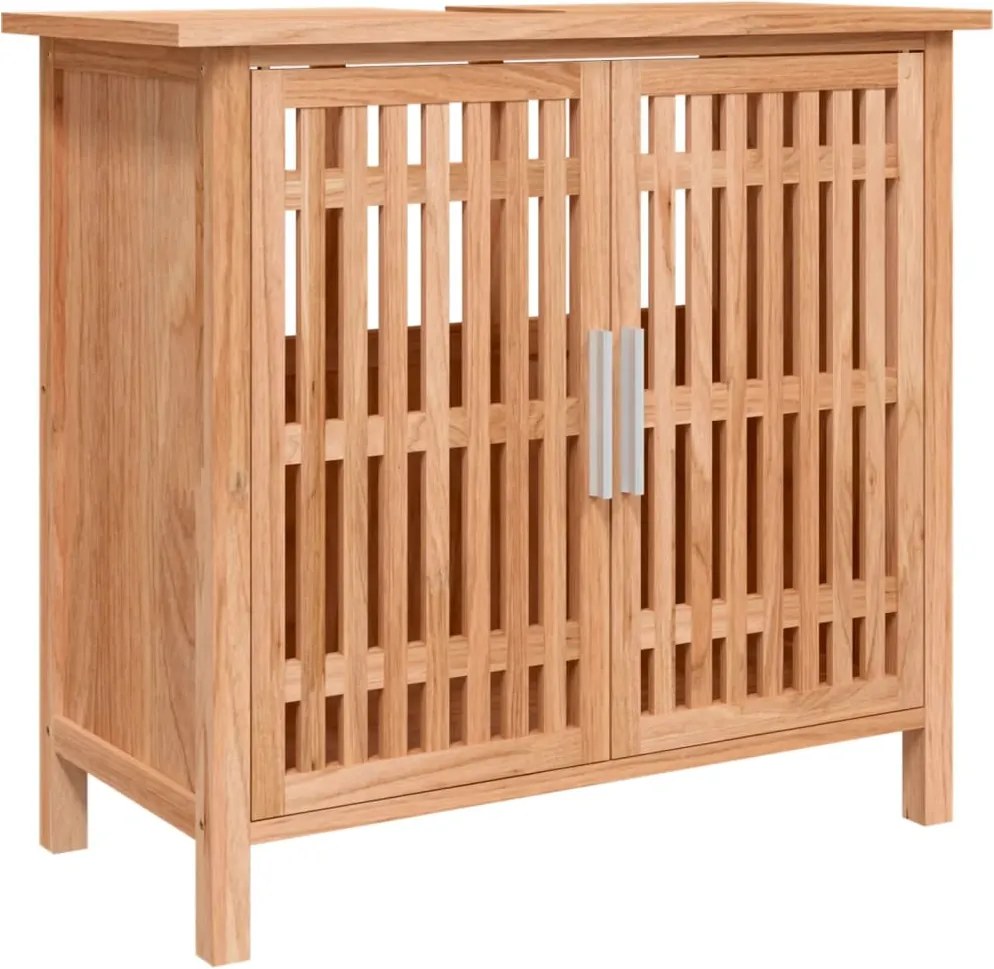 vidaXL tömör diófa mosdószekrény 66 x 29 x 61,5 cm