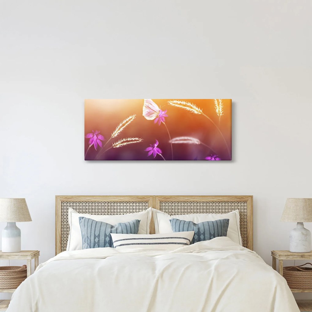 Kép - Rózsaszín pillangó (120x50 cm)
