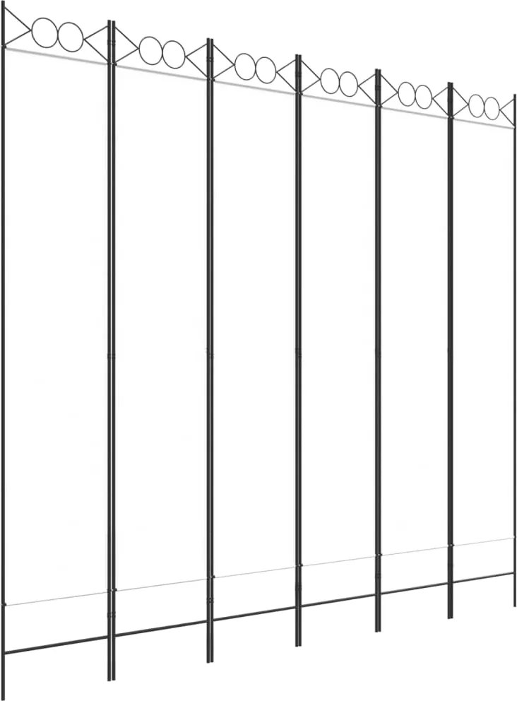 vidaXL 6-paneles fehér szövet térelválasztó 240x220 cm