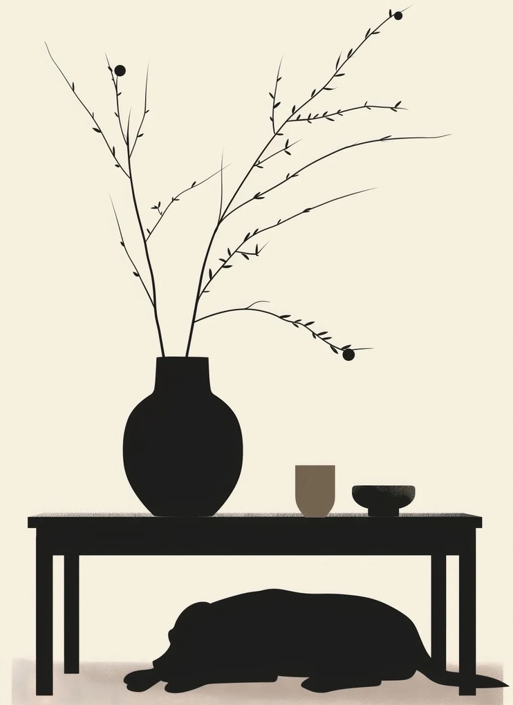 Poszter 40x55cm Pihenj Psino