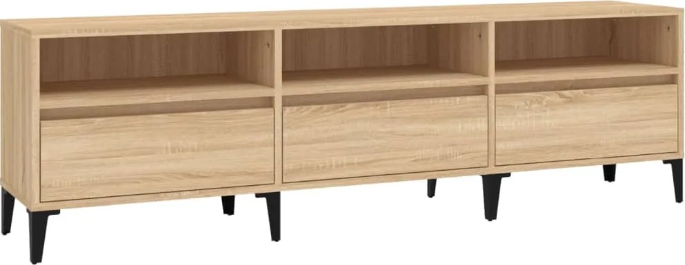 vidaXL sonoma tölgy színű szerelt fa fali TV-szekrény 150x30x44,5 cm