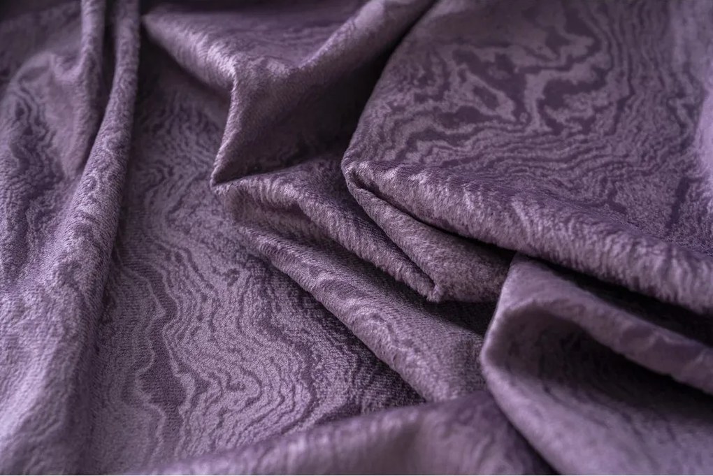 DUNES VELVET sötétítő függöny 140×250 cm, lila Felfüggesztés: Hullámos sínszalag