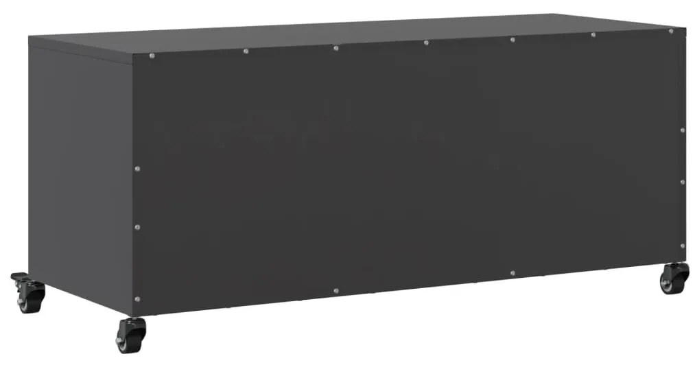 fekete acél TV-szekrény 100,5 x 39 x 43,5 cm