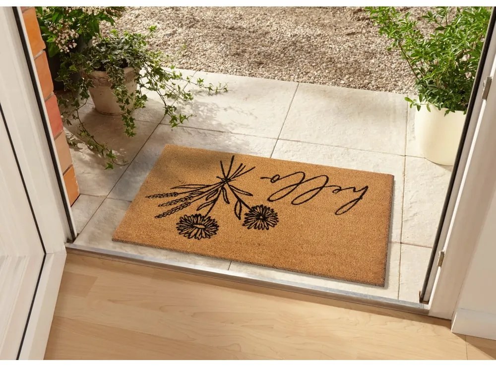 Kókuszrost lábtörlő 75x45 cm Hello & Flowers - Hanse Home