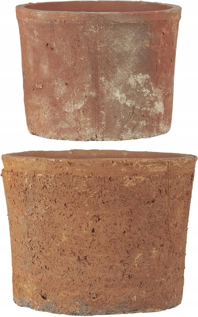 Virágcserép szett piros agyagból Ib Laursen, 2 db