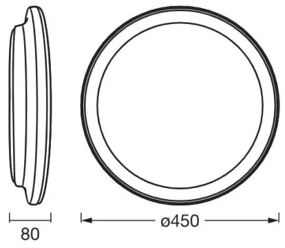 Ledvance - LED Mennyezeti lámpa ORBIS PEDERSON LED/24W/230V átm. 45 cm fehér