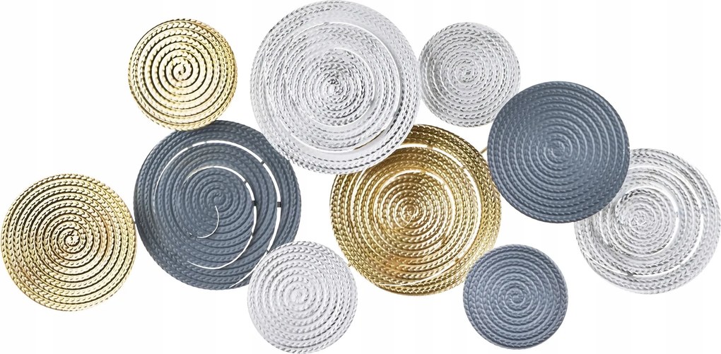 Fali Dekoráció Fém Arany Ezüst Szürke