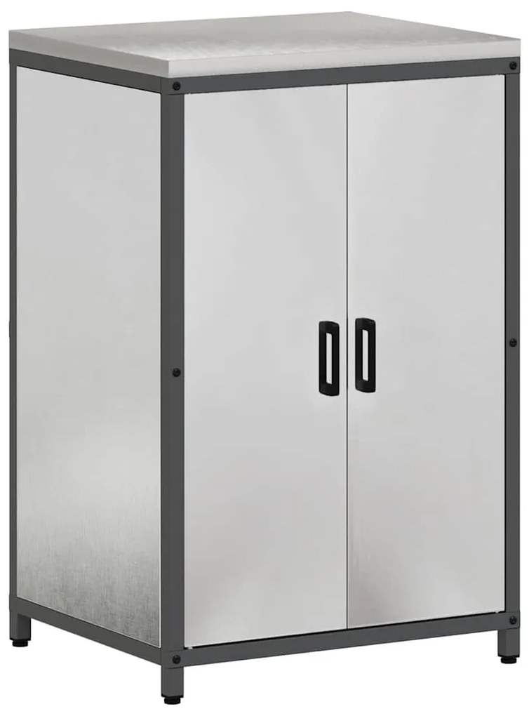 Konyhai Tároló Készlet polcokkal 3 pcs Ezüst 210 x 50 x 92 cm