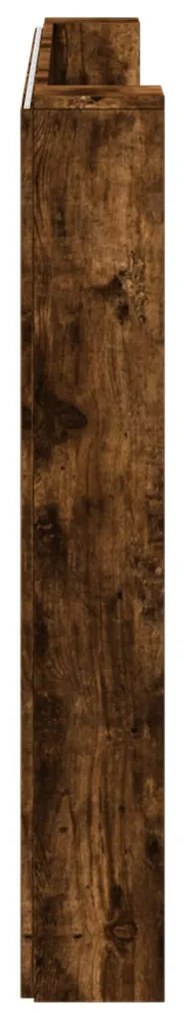 Fejtámla polcokkal Füstölt tölgy 200 x 16,5 x 103,5 cm Faanyag