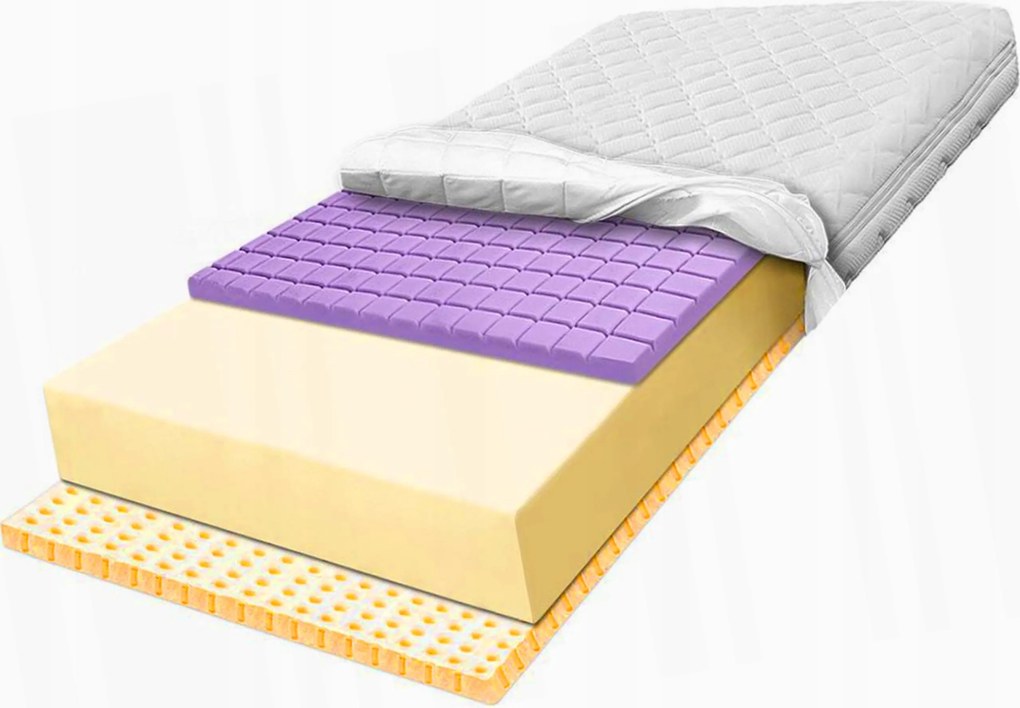 Habszivacs matrac 180x200 latex kocka légáteresztő lazító H2 13cm