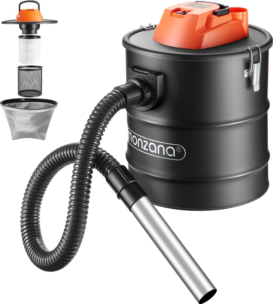 BENEDIKT hamuporszívó, 1200 W, 18 kPa, fekete/narancssárga Monzana