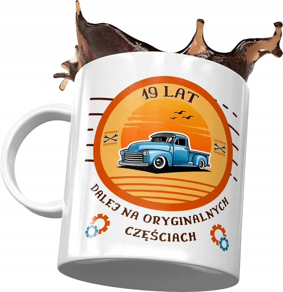 Születésnapi bögre 19 19. 19. Tökéletes Ajándék Nyomtatott Fotóval