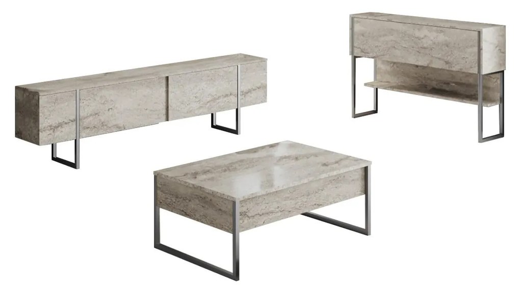 Nappali fal Luna set (travertin + ezüst) . 1102333